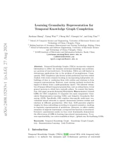 Learning Granularity Representation for Temporal Knowledge Graph
  Completion