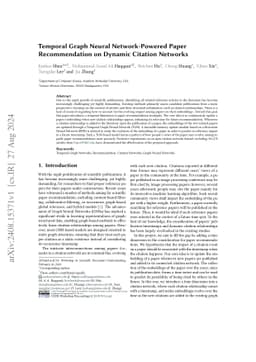 Temporal Graph Neural Network-Powered Paper Recommendation on Dynamic
  Citation Networks