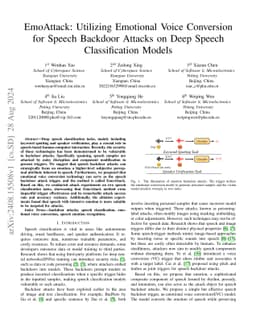 EmoAttack: Utilizing Emotional Voice Conversion for Speech Backdoor
  Attacks on Deep Speech Classification Models