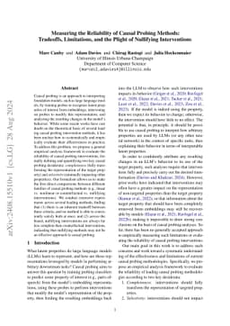 How Reliable are Causal Probing Interventions?