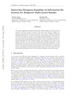 Improving Thompson Sampling via Information Relaxation for Budgeted
  Multi-armed Bandits
