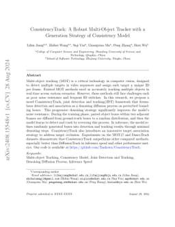 ConsistencyTrack: A Robust Multi-Object Tracker with a Generation
  Strategy of Consistency Model