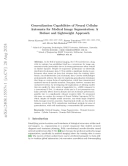 Generalization Capabilities of Neural Cellular Automata for Medical
  Image Segmentation: A Robust and Lightweight Approach