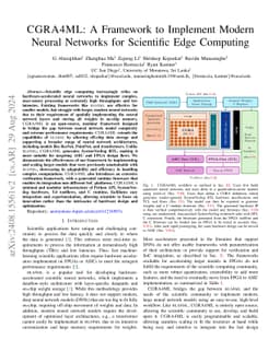 CGRA4ML: A Framework to Implement Modern Neural Networks for Scientific
  Edge Computing
