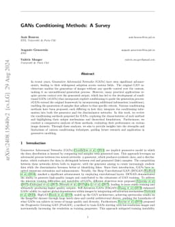 GANs Conditioning Methods: A Survey