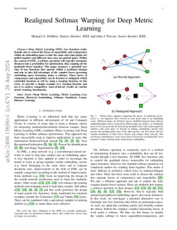 Realigned Softmax Warping for Deep Metric Learning