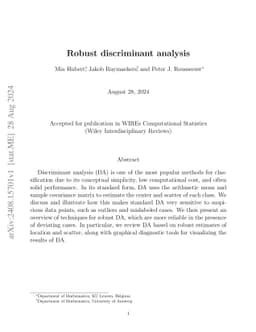 Robust discriminant analysis
