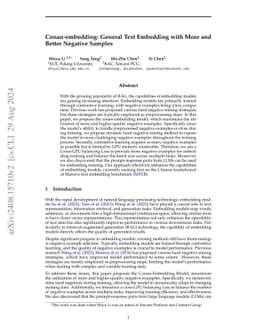 Conan-embedding: General Text Embedding with More and Better Negative
  Samples
