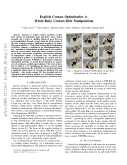 Explicit Contact Optimization in Whole-Body Contact-Rich Manipulation