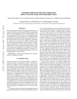 A Hybrid Approach for Low-Complexity Joint Acoustic Echo and Noise
  Reduction