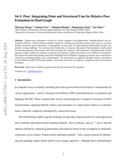Str-L Pose: Integrating Point and Structured Line for Relative Pose
  Estimation in Dual-Graph