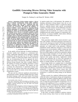 GenDDS: Generating Diverse Driving Video Scenarios with Prompt-to-Video
  Generative Model