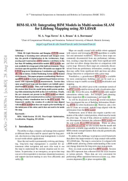 BIM-SLAM: Integrating BIM Models in Multi-session SLAM for Lifelong
  Mapping using 3D LiDAR