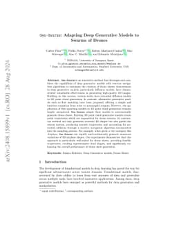 Gen-Swarms: Adapting Deep Generative Models to Swarms of Drones