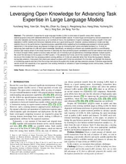 Leveraging Open Knowledge for Advancing Task Expertise in Large Language
  Models