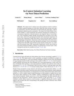 In-Context Imitation Learning via Next-Token Prediction