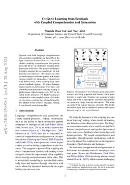 CoGen: Learning from Feedback with Coupled Comprehension and Generation