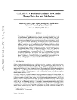 ClimDetect: A Benchmark Dataset for Climate Change Detection and Attribution
