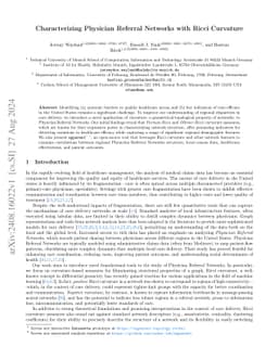 Characterizing Physician Referral Networks with Ricci Curvature