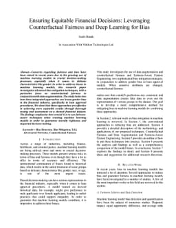 Ensuring Equitable Financial Decisions: Leveraging Counterfactual
  Fairness and Deep Learning for Bias
