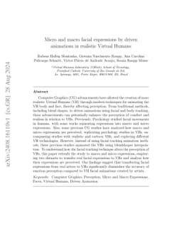 Micro and macro facial expressions by driven animations in realistic
  Virtual Humans