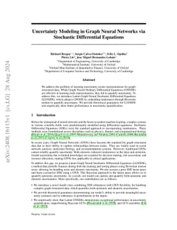 Uncertainty Modeling in Graph Neural Networks via Stochastic Differential Equations