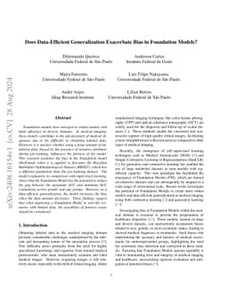 Does Data-Efficient Generalization Exacerbate Bias in Foundation Models?