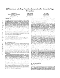 LLM-assisted Labeling Function Generation for Semantic Type Detection