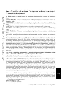 Short-Term Electricity-Load Forecasting by Deep Learning: A
  Comprehensive Survey