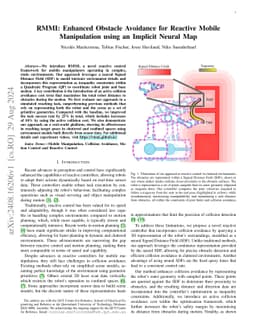 RMMI: Enhanced Obstacle Avoidance for Reactive Mobile Manipulation using
  an Implicit Neural Map