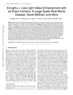 EvLight++: Low-Light Video Enhancement with an Event Camera: A
  Large-Scale Real-World Dataset, Novel Method, and More