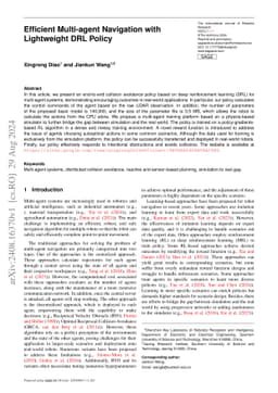 Efficient Multi-agent Navigation with Lightweight DRL Policy