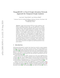 TempoKGAT: A Novel Graph Attention Network Approach for Temporal Graph
  Analysis