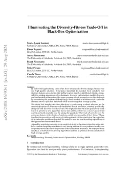 Illuminating the Diversity-Fitness Trade-Off in Black-Box Optimization
