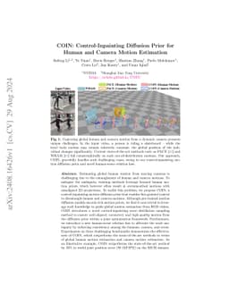 COIN: Control-Inpainting Diffusion Prior for Human and Camera Motion
  Estimation