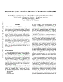 Discriminative Spatial-Semantic VOS Solution: 1st Place Solution for 6th
  LSVOS