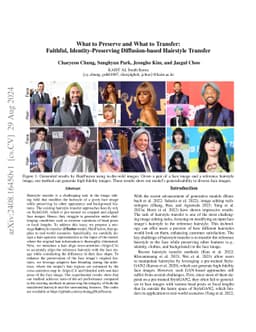 What to Preserve and What to Transfer: Faithful, Identity-Preserving
  Diffusion-based Hairstyle Transfer
