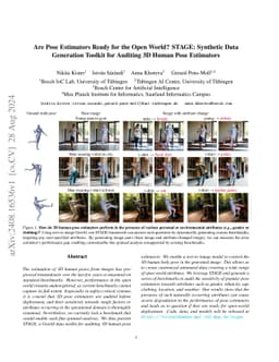Are Pose Estimators Ready for the Open World? STAGE: Synthetic Data
  Generation Toolkit for Auditing 3D Human Pose Estimators