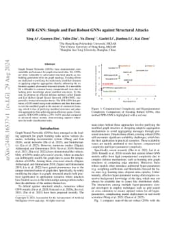 SFR-GNN: Simple and Fast Robust GNNs against Structural Attacks