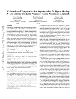 3D Pose-Based Temporal Action Segmentation for Figure Skating: A
  Fine-Grained and Jump Procedure-Aware Annotation Approach