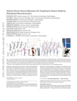 Motion-Driven Neural Optimizer for Prophylactic Braces Made by
  Distributed Microstructures