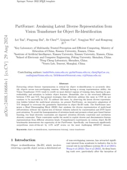 PartFormer: Awakening Latent Diverse Representation from Vision
  Transformer for Object Re-Identification