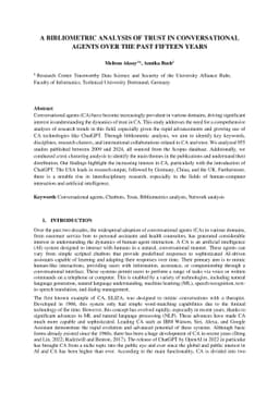 A Bibliometric Analysis of Trust in Conversational Agents over the Past
  Fifteen Years