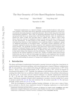 The Star Geometry of Critic-Based Regularizer Learning
