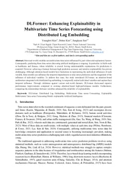 DLFormer: Enhancing Explainability in Multivariate Time Series
  Forecasting using Distributed Lag Embedding