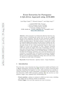 Event Extraction for Portuguese: A QA-driven Approach using ACE-2005