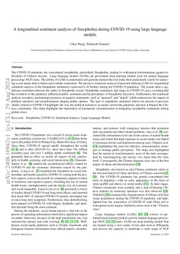 A longitudinal sentiment analysis of Sinophobia during COVID-19 using
  large language models