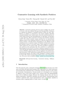Contrastive Learning with Synthetic Positives
