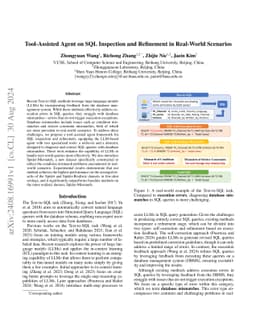 Tool-Assisted Agent on SQL Inspection and Refinement in Real-World
  Scenarios