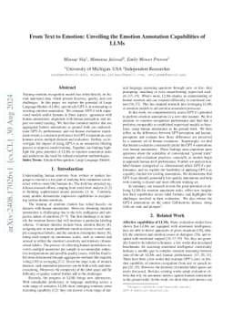 From Text to Emotion: Unveiling the Emotion Annotation Capabilities of
  LLMs